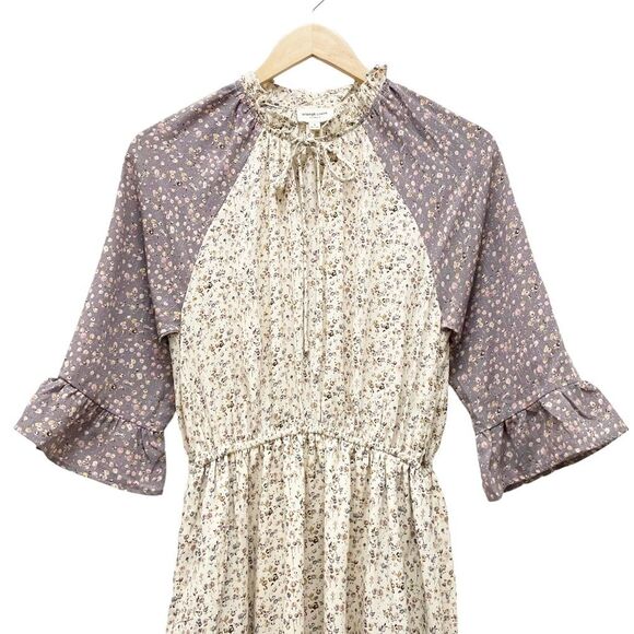 Orange Creek Maxi Dress Size Small Lavender Cream Prairie Floral Cottagecore - Picture 4 of 11